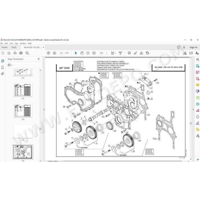 Manitou MLA 628 Powershift Serie 3 E2 spare parts manual