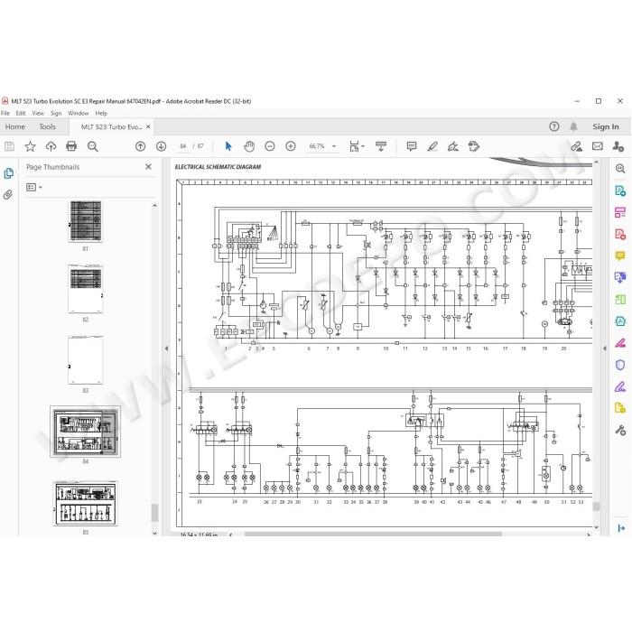 Manitou MLT 523 Turbo Evolution Serie C E3 service manual