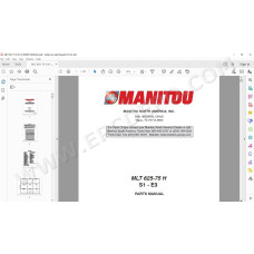 Manitou MLT 625 75 H Serie 1 E3 spare parts manual