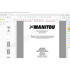 Manitou MLT 629T 633TLS 730TW Series A parts manual