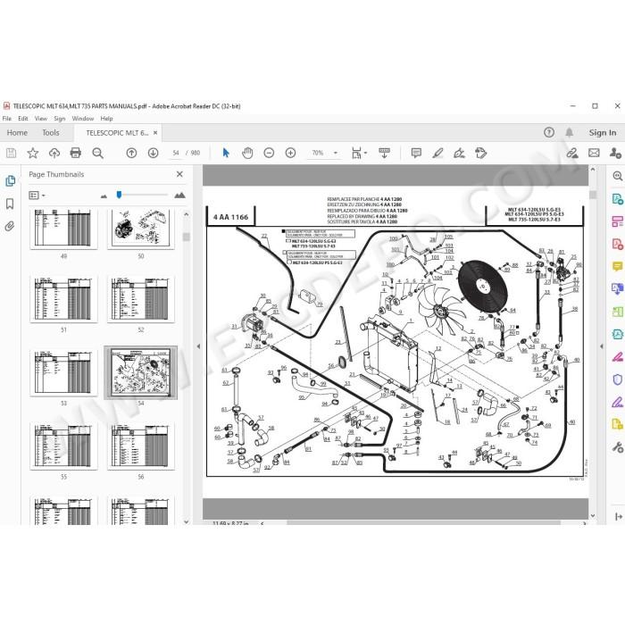 Manitou MLT 634 735 120 LSU Series G / 7 E3 parts manual
