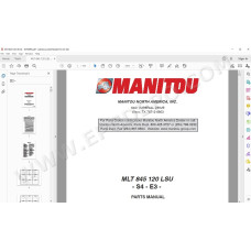 Manitou MLT 845 120 LSU Serie 4 E3 spare parts manual