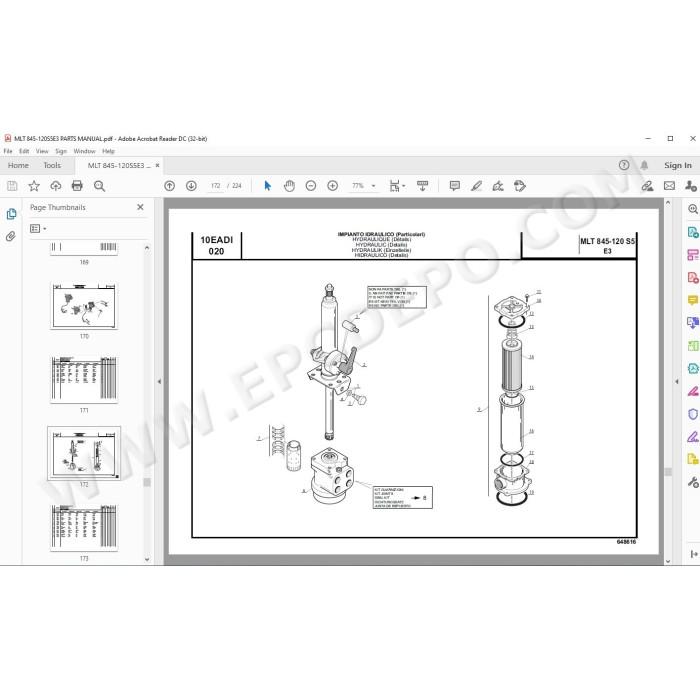 Manitou MLT 845 120 Serie 5 E3 spare parts manual