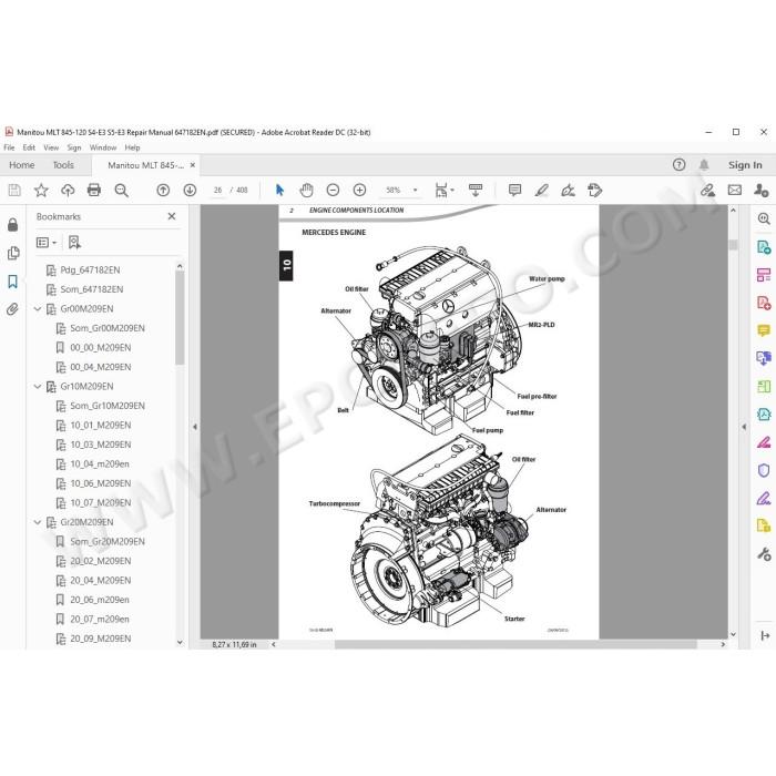 Manitou MLT 845 120 Serie 4 / Serie 5 E3 service manual