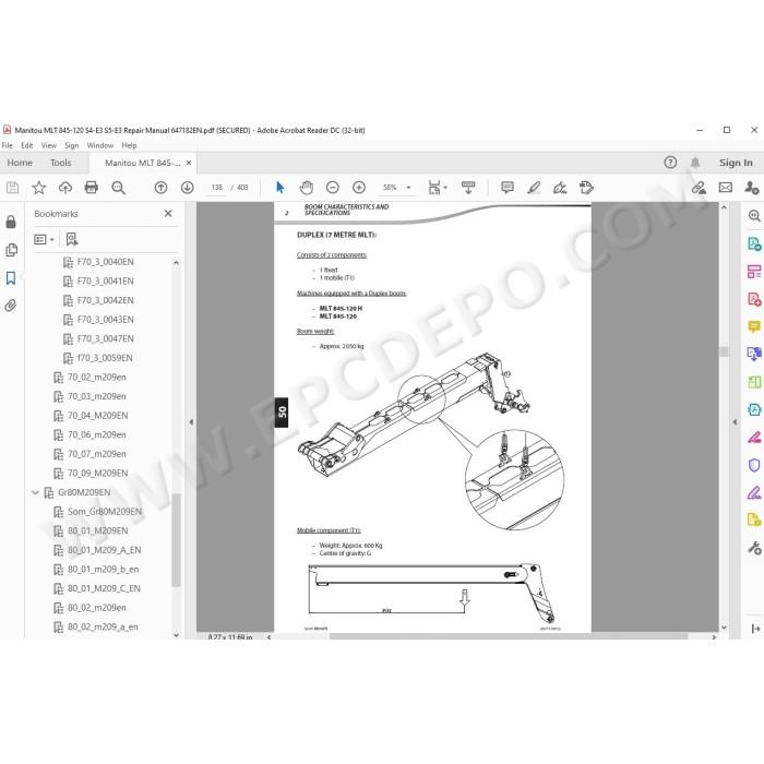 Manitou MLT 845 120 Serie 4 / Serie 5 E3 service manual