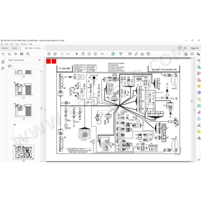 Manitou MLT 940 120 LSU Turbo Serie 3 E2 parts manual