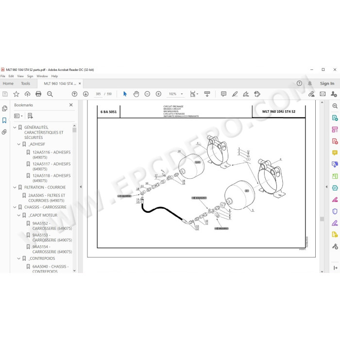 Manitou MLT 960 104J ST4 Serie 2 spare parts manual