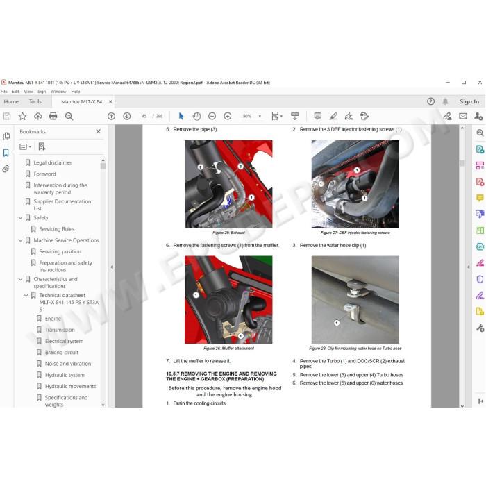 Manitou MLT-X 841 1041 145PS+ ST3A Serie 1 service manual