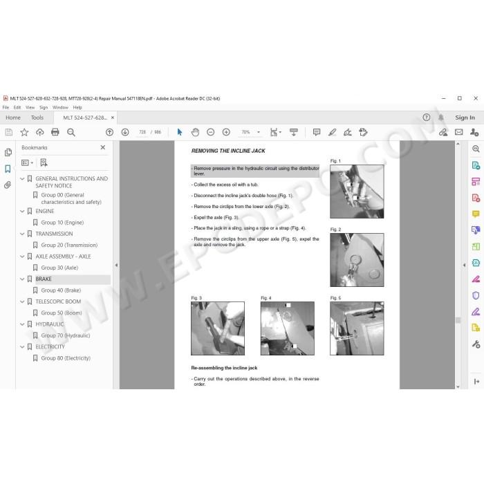 Manitou MLТ MT 524 527 628 632 728 928 service manual