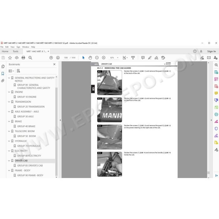 Manitou MRT MRT-X 1440 1640 1840 Easy ST3B / ST3A / ST4 S2 service manual