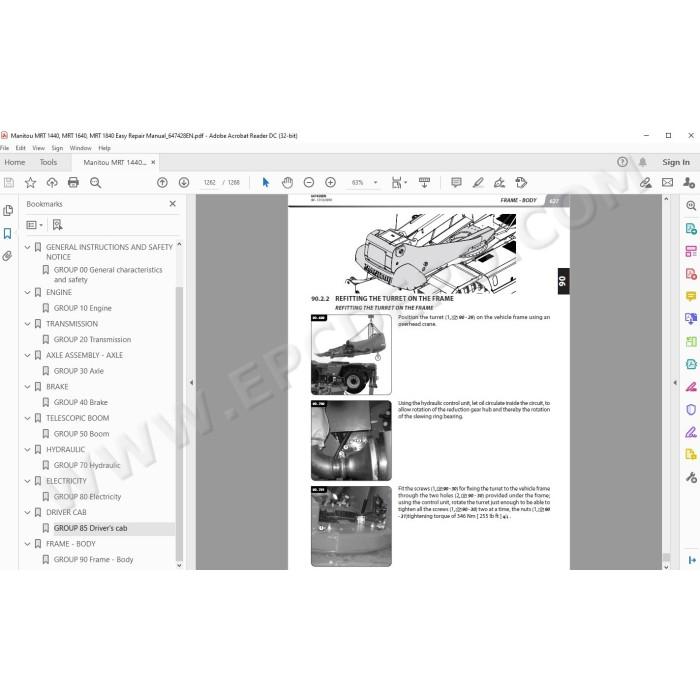 Manitou MRT 1440 1640 1840 Easy 400 / 360 ST3B S1 service manual