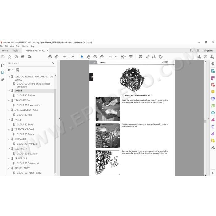 Manitou MRT 1440 1640 1840 Easy 400 / 360 ST3B S1 service manual