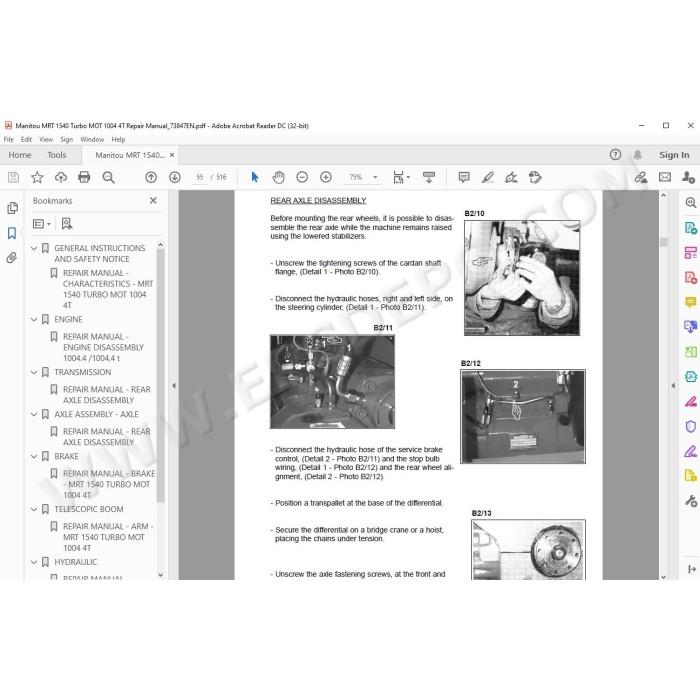 Manitou MRT 1540 Turbo service repair manual
