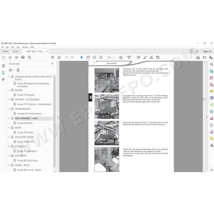 Manitou MRT 1850 2150 2540 EASY service manual