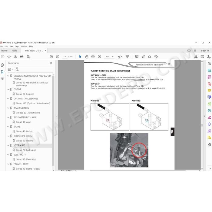 Manitou MRT 1850 2150 2540 EASY service manual