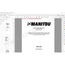 Manitou MRT 1850 spare parts manual