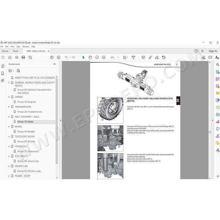 Manitou MRT 1850 2150 2540 Plus E3 service manual