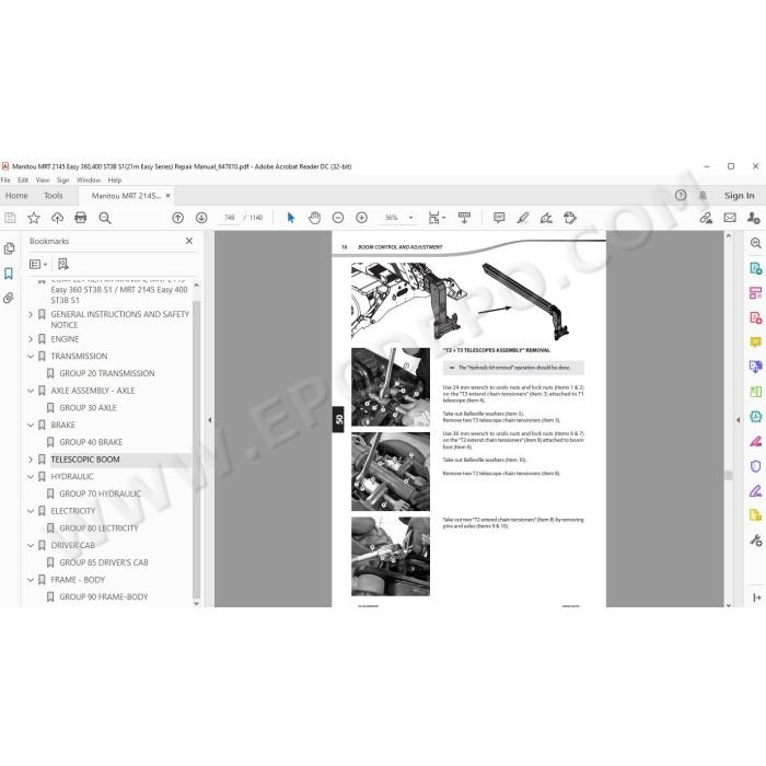 Manitou MRT 2145 Easy 360 / 400 ST3B Serie 1 service manual