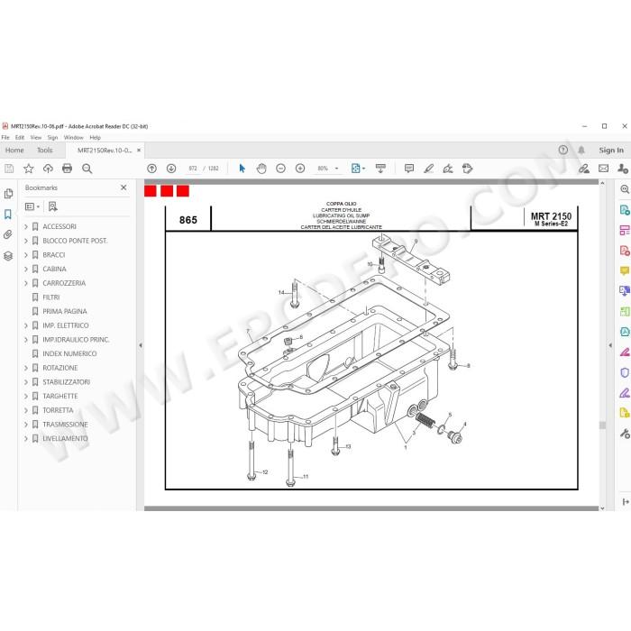 Manitou MRT 2150 Serie M E2 3B6 Fat Slim spare parts manual