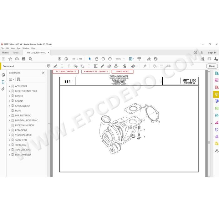 Manitou MRT 2150 Serie M E2 spare parts manual