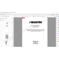 Manitou Forklift MSI 30 LPG Serie 2-E spare parts manual