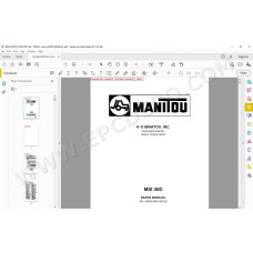 Manitou Forklift MSI 30D spare parts manual