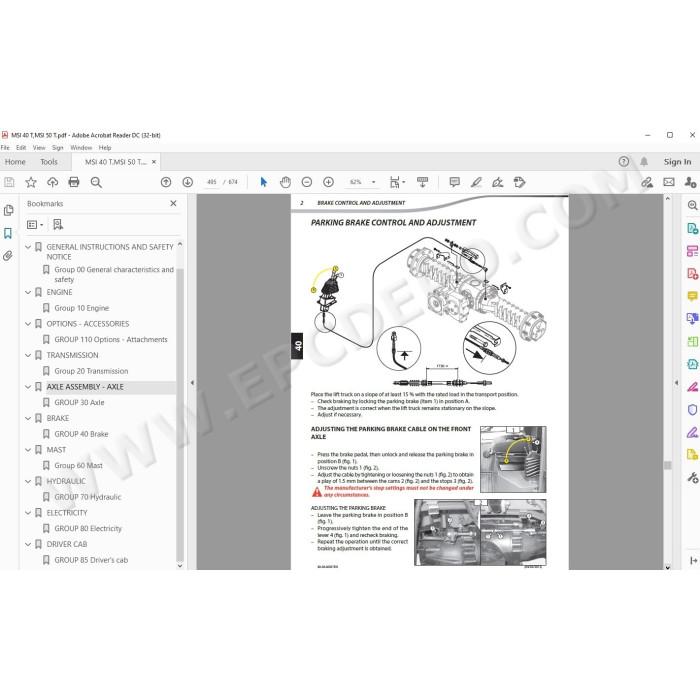 Manitou Forklift MSI 40 50 Turbo S3 ST3B service manual