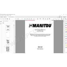 Manitou Forklift MSI 50 D spare parts manual