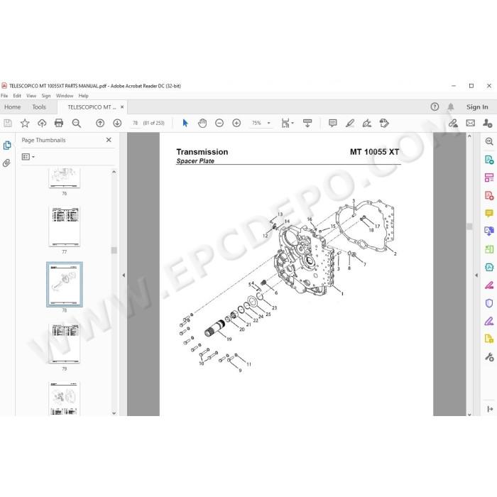 Manitou MT 10055 XT spare parts manual