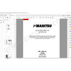 Manitou MT 1033 HL Turbo Serie 2 E2 spare parts manual