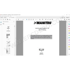 Manitou MT 1155 Maniscopic T-3 spare parts manual