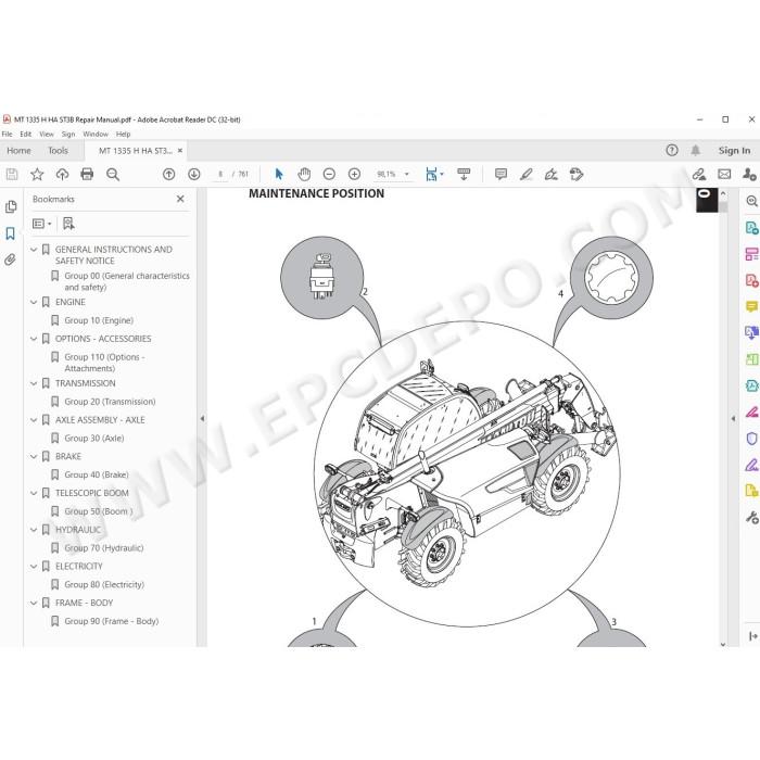 Manitou MT 1335 ST3B service & repair manual