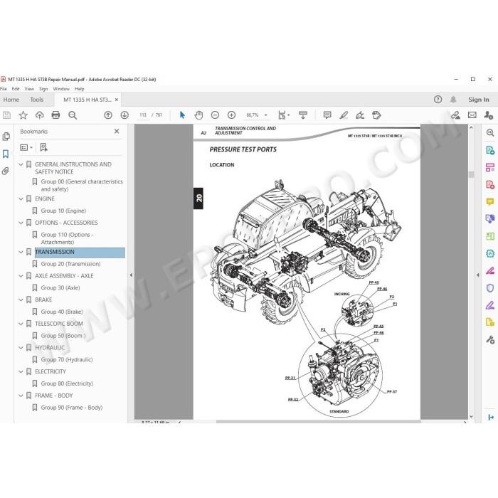 Manitou MT 1335 ST3B service & repair manual