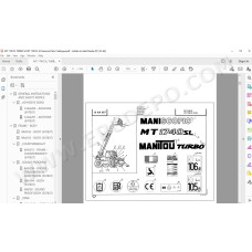 Manitou MT 1740 SL / Turbo S2 spare parts manual