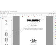Manitou MT MLT 523 Turbo / Mono Ultra Serie A spare parts manual