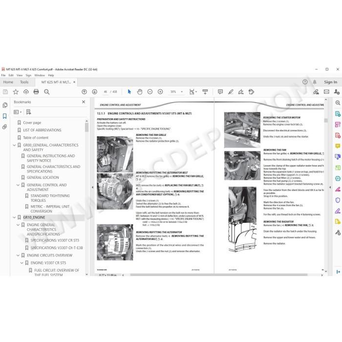 Manitou MT MLT MT-X MLT-X 625 H HA 75K ST5 S1 / ST3A S2 service manual