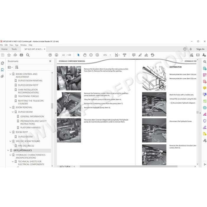 Manitou MT MLT MT-X MLT-X 625 H HA 75K ST5 S1 / ST3A S2 service manual