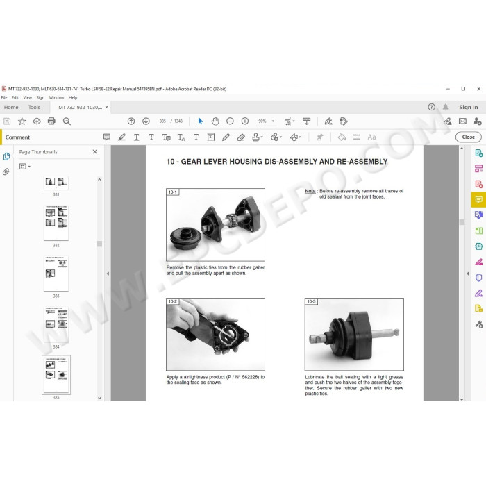 Manitou MT 732 932 1030 MLT 630 634 731 741 742 Serie B / 2 E2 service manual