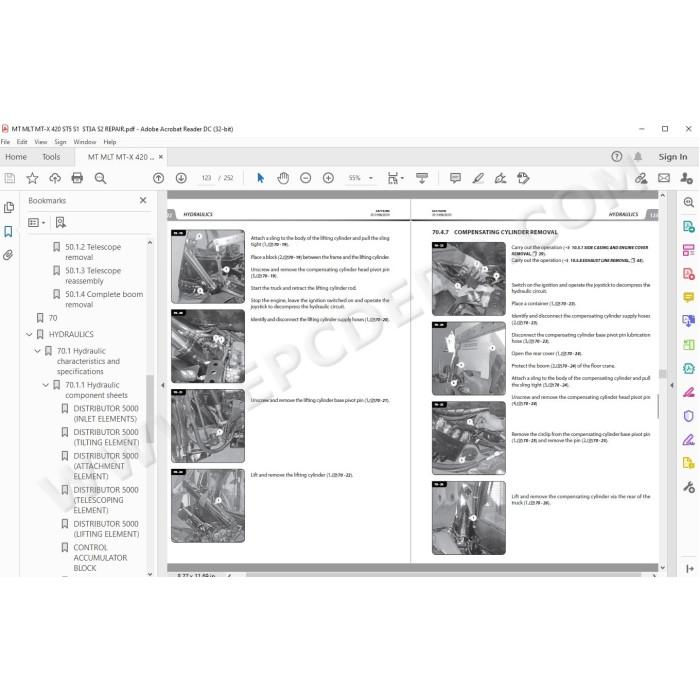 Manitou MLT MT MT-X 420 H 57K 49K ST5 / ST3A S1 / S2 service manual