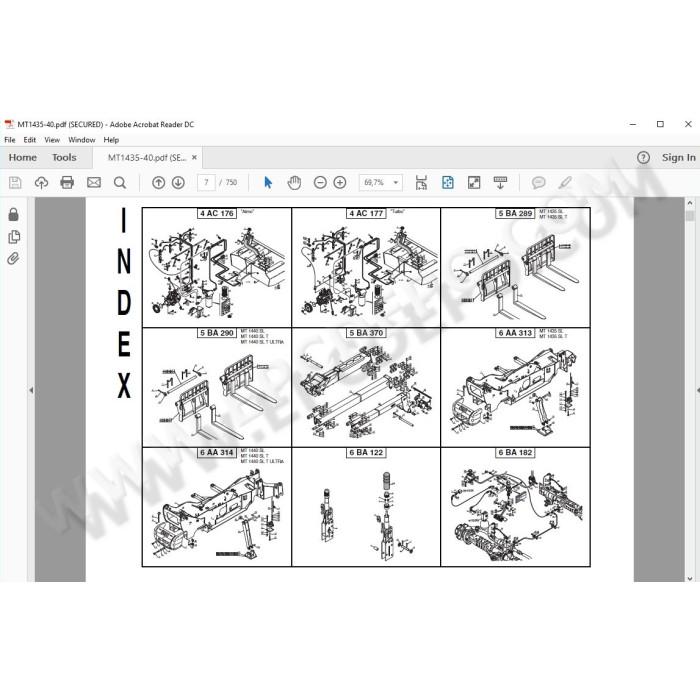 Manitou MT 1435 1440 SL / Turbo S3 E2 parts manual
