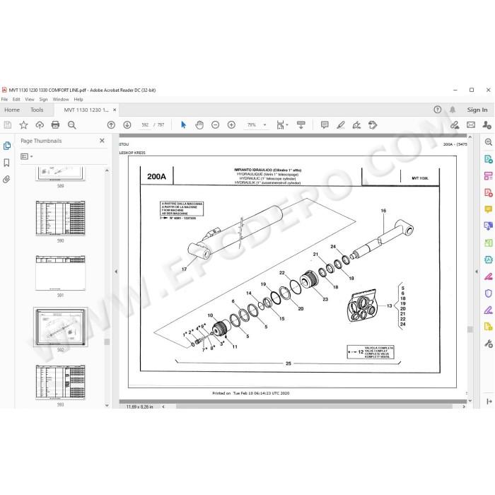 Manitou MVT 1130 1230 1330 Comfort parts manual