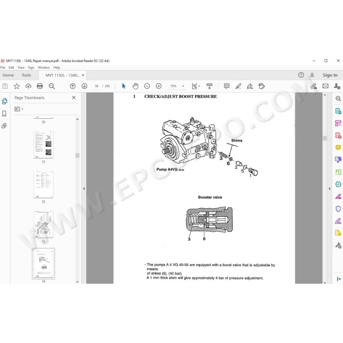 Manitou MVT 1130L 1340L service & repair manual