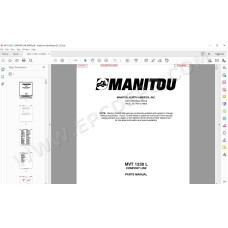 Manitou MVT 1230L Comfort Line parts manual