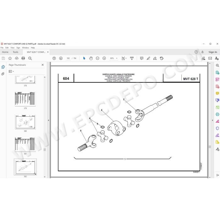 Manitou MVT 628 Turbo Comfort E2 parts manual