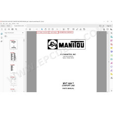 Manitou MVT 628 Turbo Comfort spare parts manual
