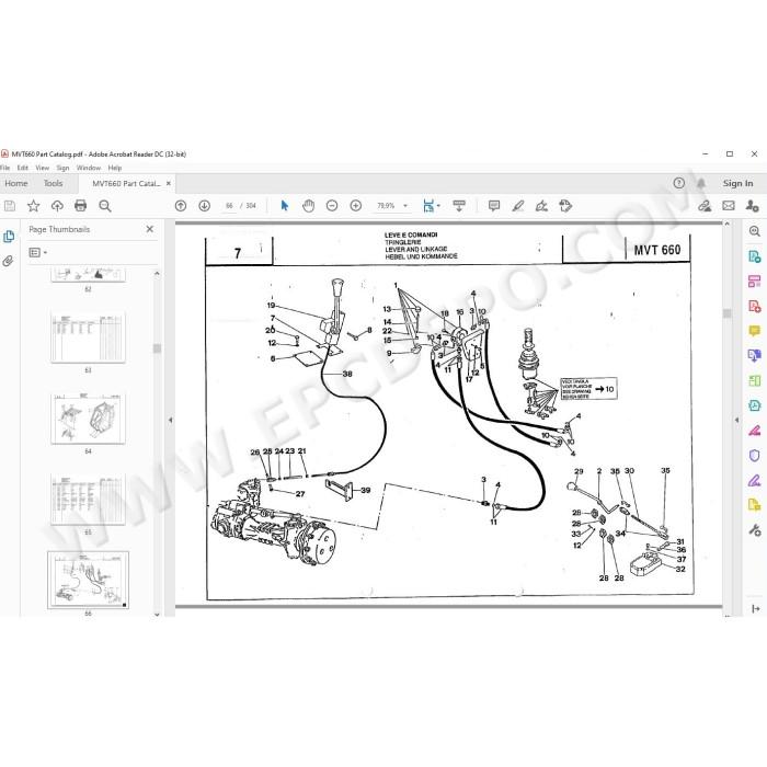 Manitou MVT 660 spare parts manual
