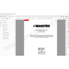 Manitou MVT 665 675 Turbo Comfort Line E2 spare parts manual