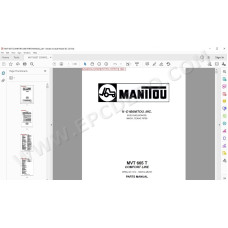 Manitou MVT 665 Turbo Comfort Line parts manual