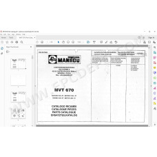 Manitou MVT 670 spare parts manual