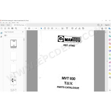Manitou MVT 930 TUV spare parts manual